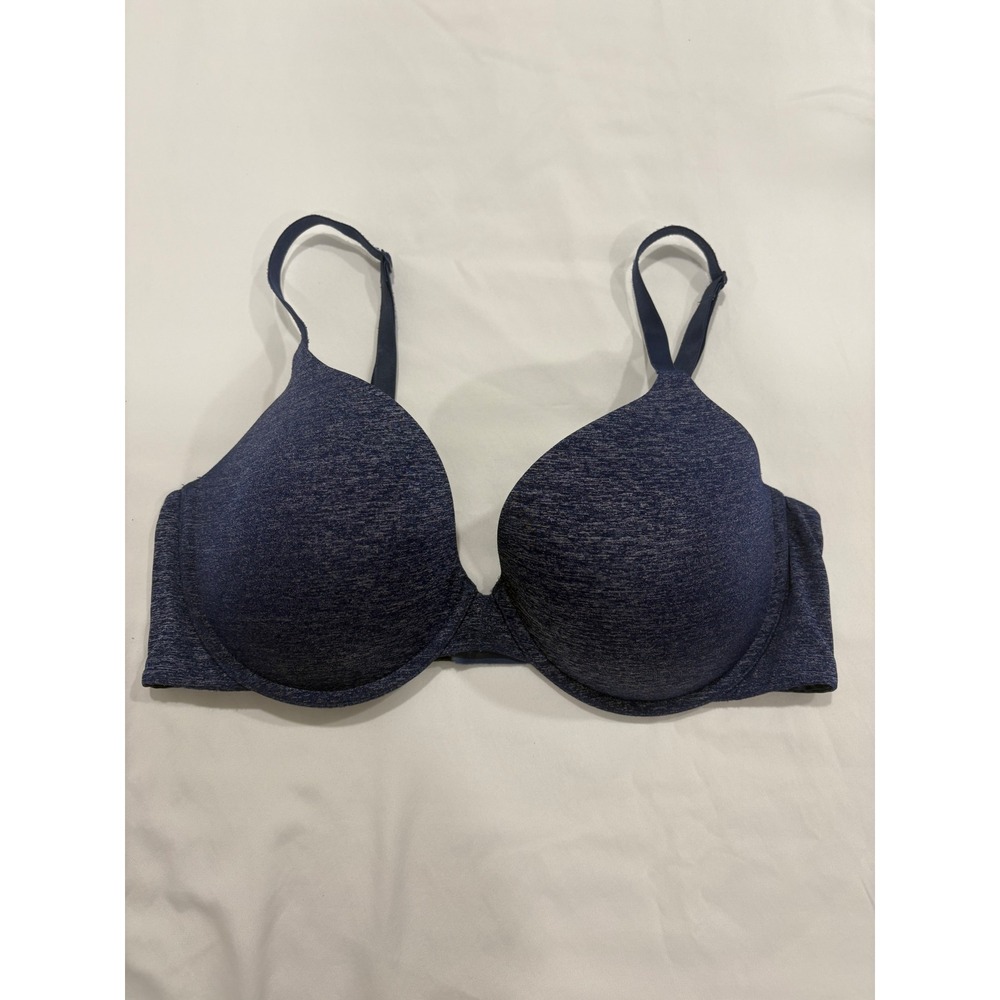 Victoria's Secret‎ Uplift Semi Demi Bra Navy Blue Marl Size 36D T-Shirt Comfort